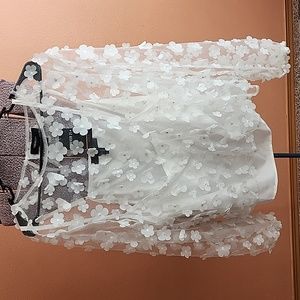 Forever 21 white floral shirt